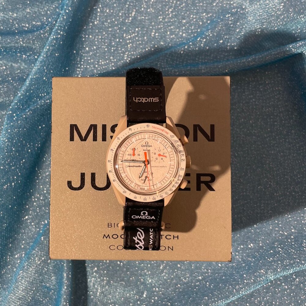 💙Swatch X Omega Bioceramic Moonswatch Mission To The Jupiter Watch